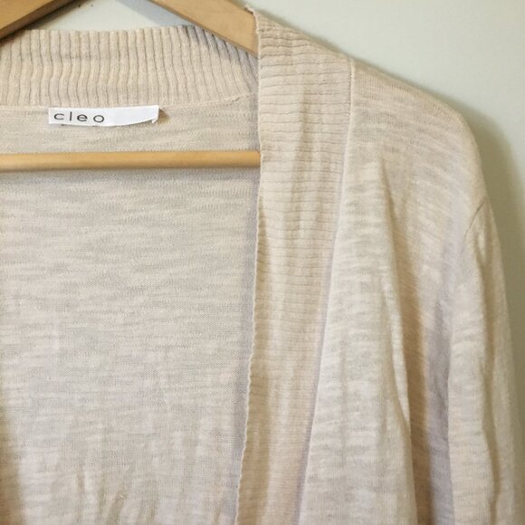 Pale Pink Lightweight Knit Cotton Rayon Open Cardigan - Picture 4 of 16